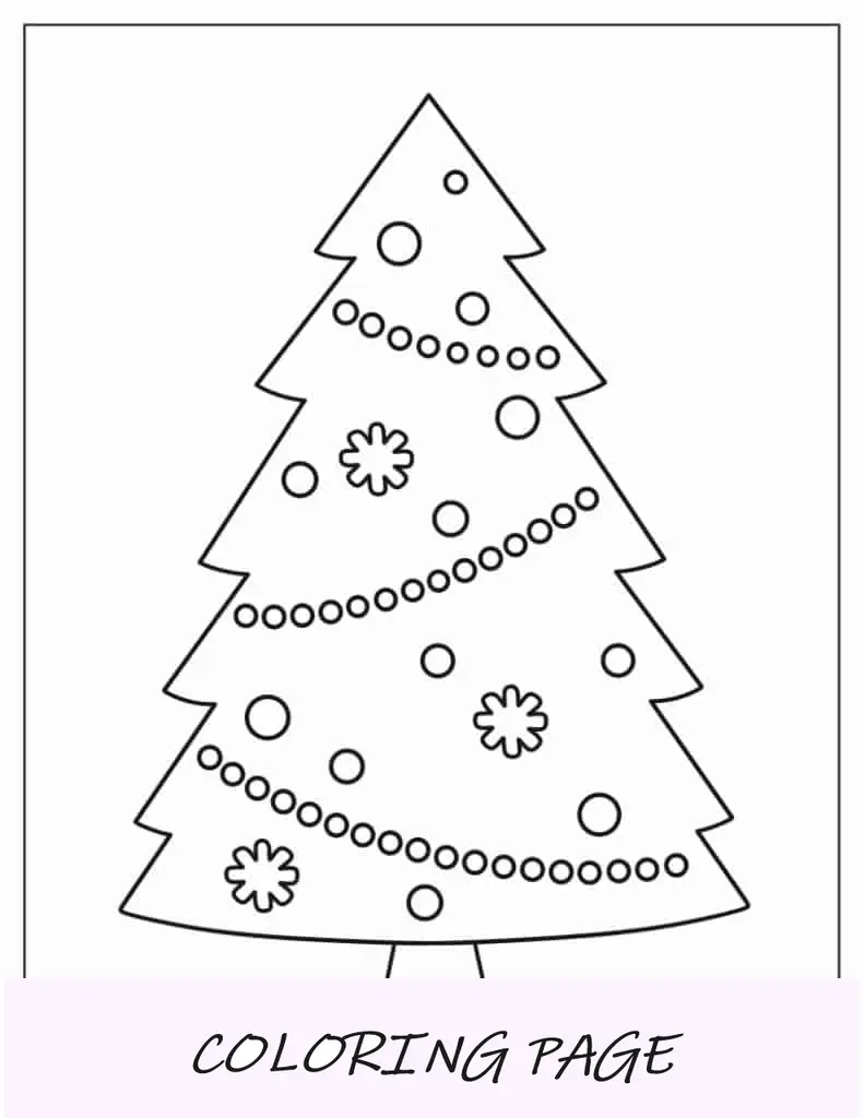 Árvore de Natal de duas meias páginas com modelo ouropel