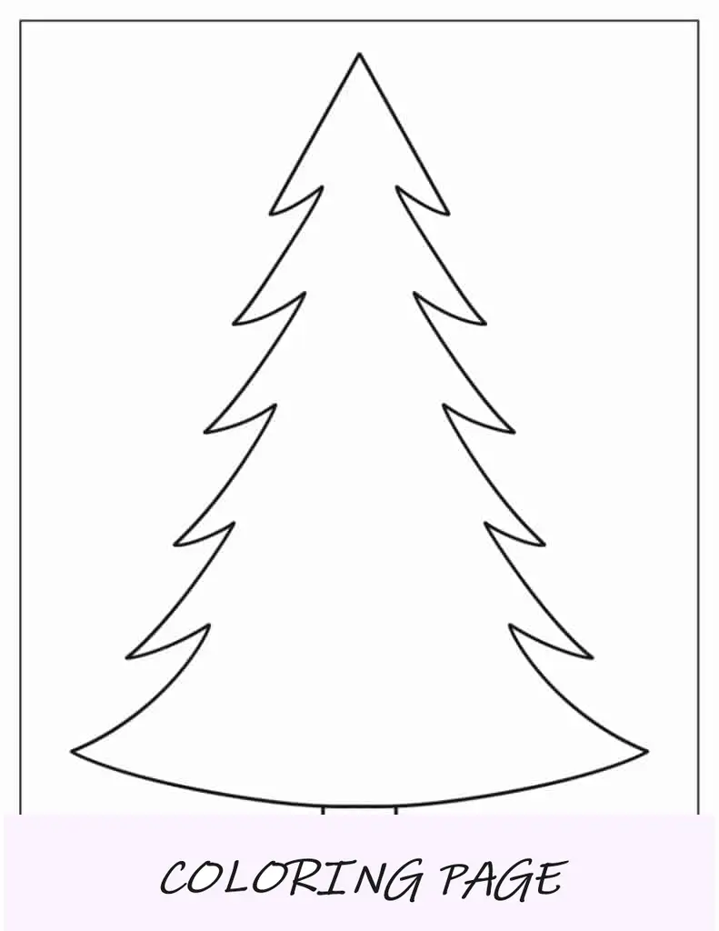 Modelo de árvore de Natal de pinho de duas meia página