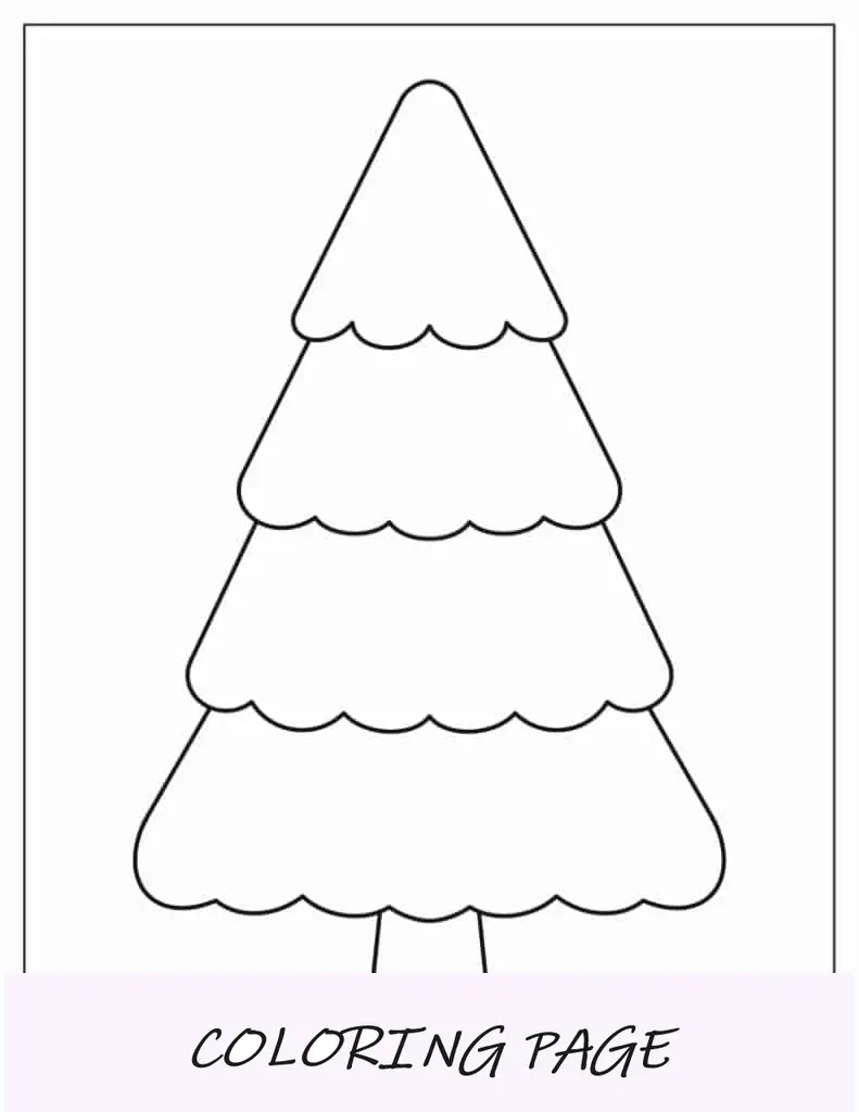 Modelo de árvore de Natal em camadas de duas meias páginas