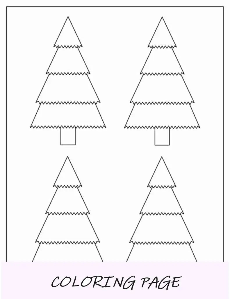 Modelo de árvore de Natal pequena de quatro camadas