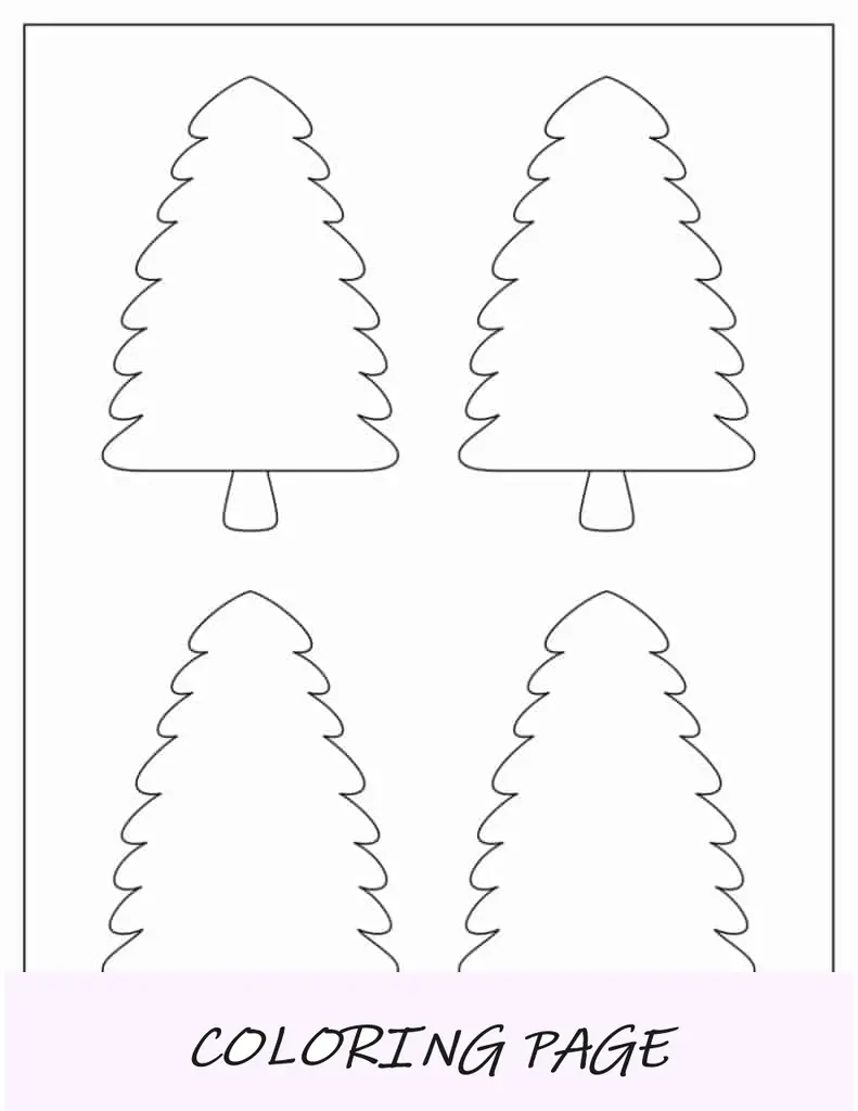Modelo de árvore de Natal pequena e fofa para crianças em idade pré-escolar