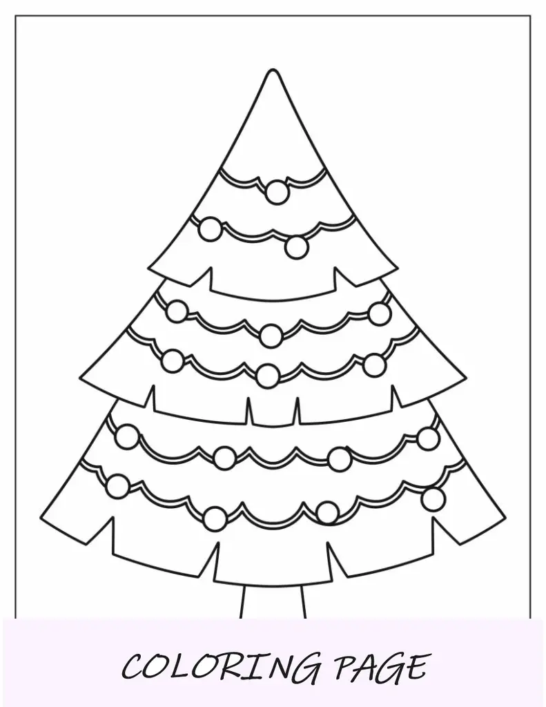 Modelo de árvore de Natal festiva de duas meias páginas