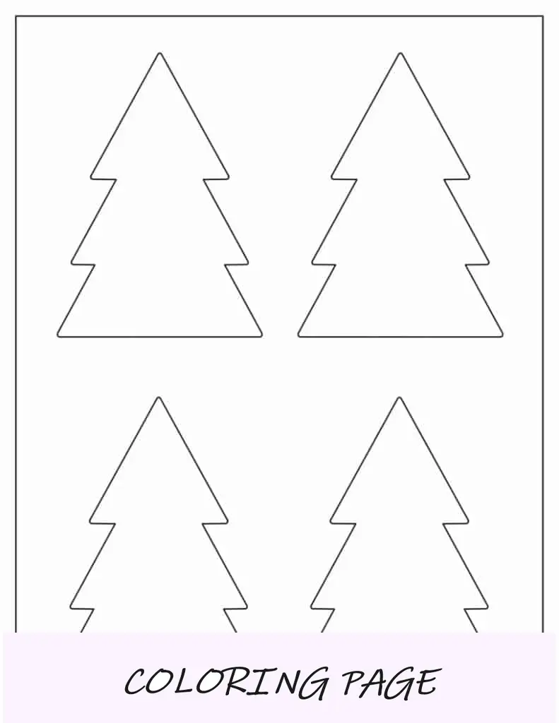 Modelo pequeno e simples de árvore de Natal para crianças