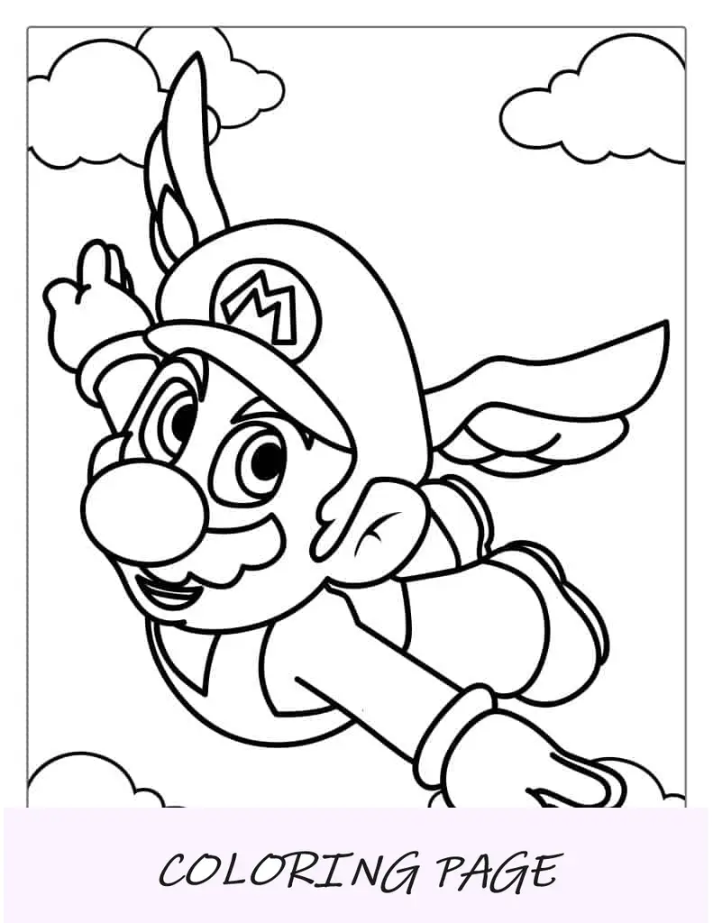 Mario volador fácil para niños