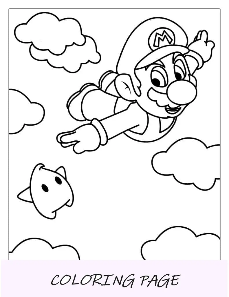 Mario volador con superestrella