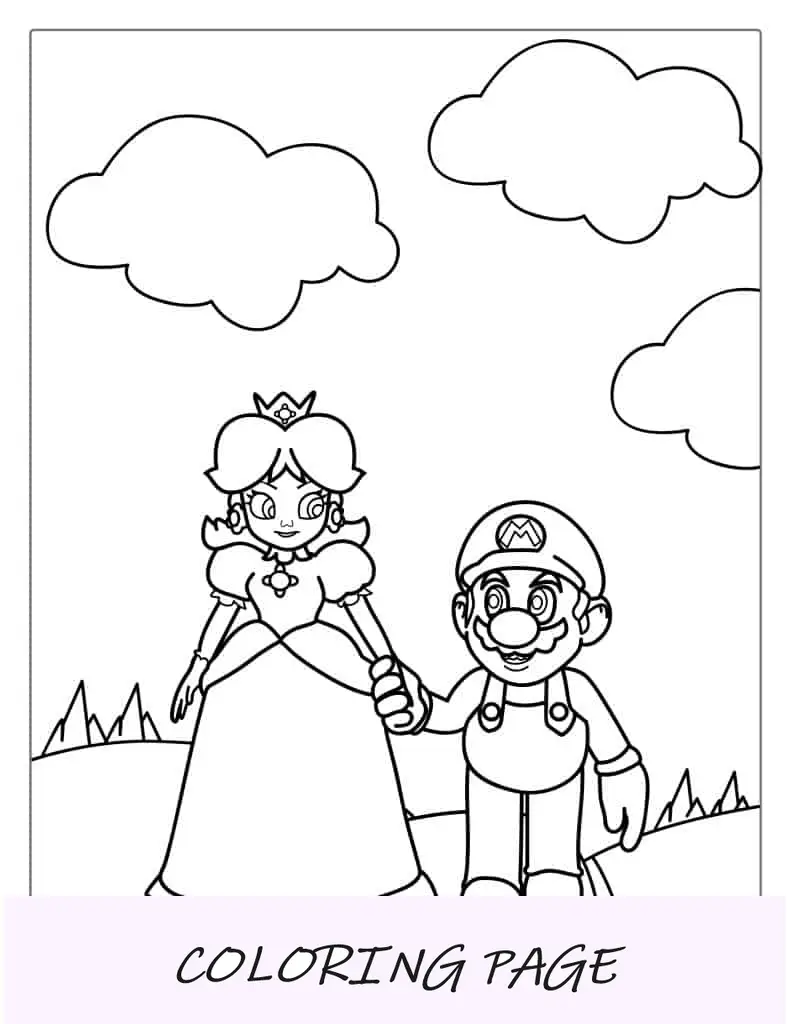 Mario Y Rosalina Para Colorear