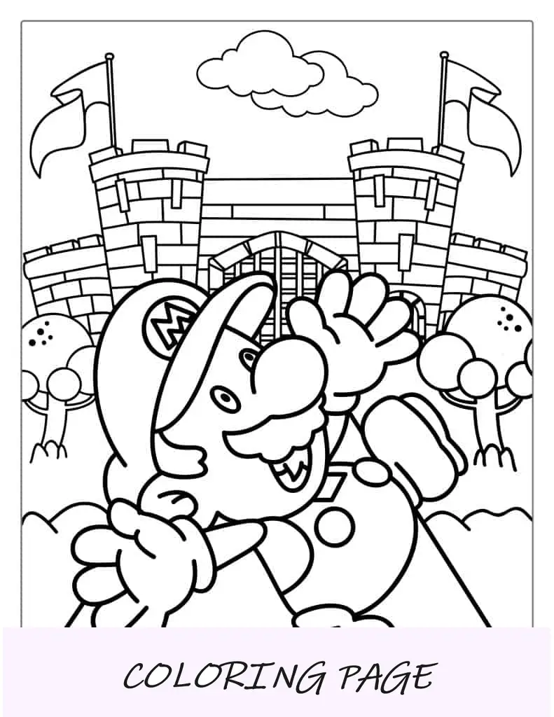 Papel Mario Página Para Colorear