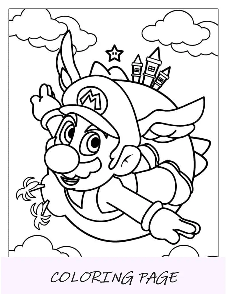 Mario volador con alas