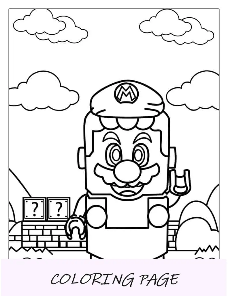Lego Mario Para Colorear Para Ninos