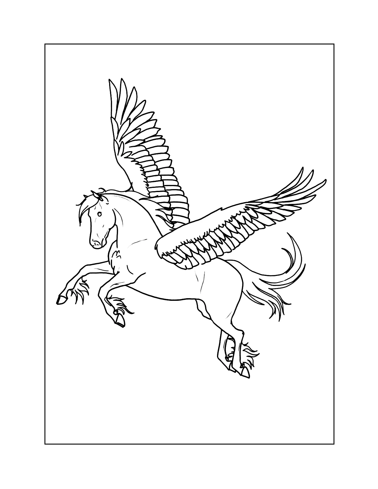 Graceful Pegasus Coloring Page