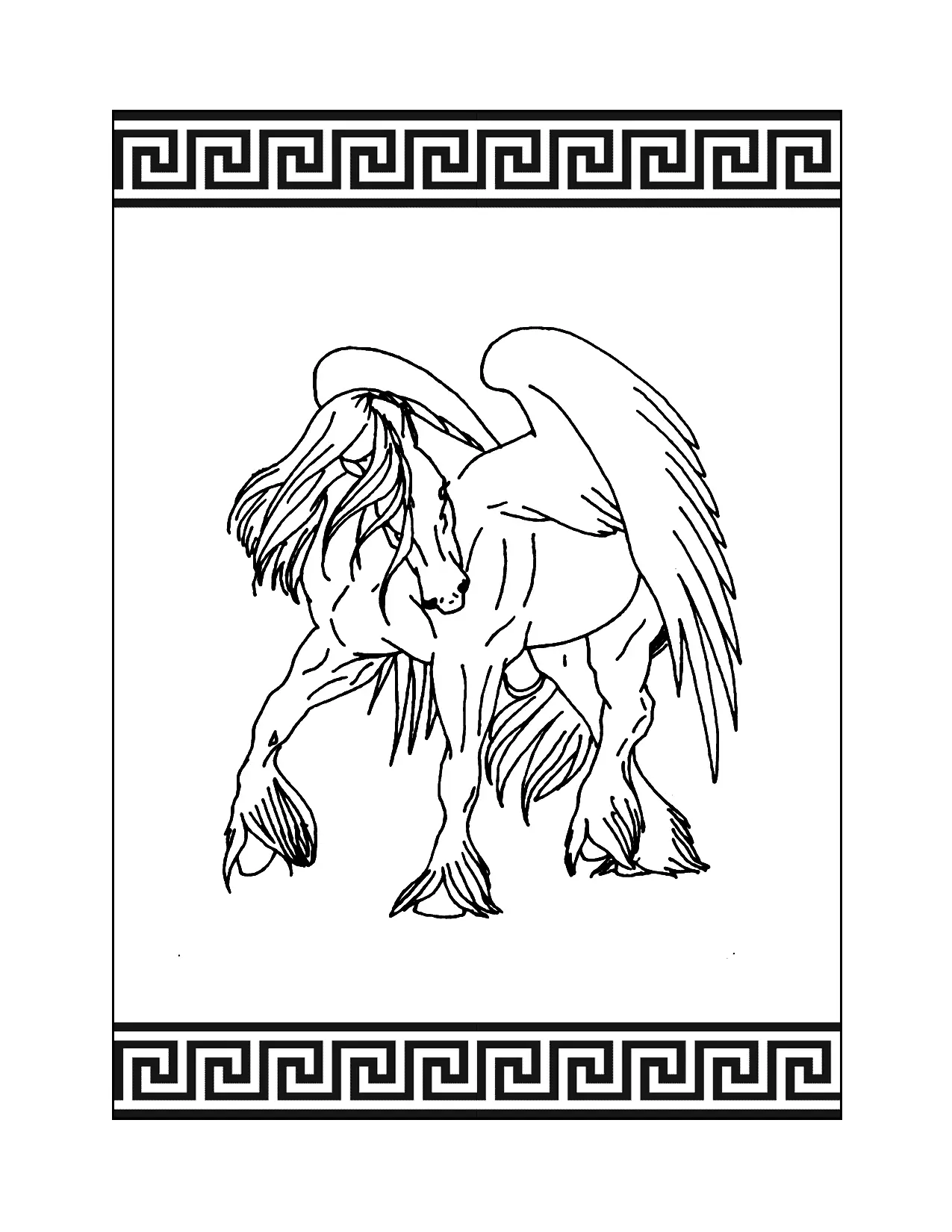 Strong Pegasus Coloring Page