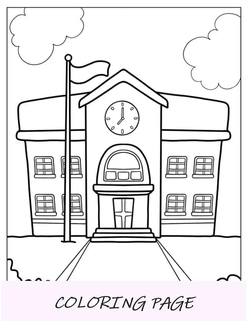 Página para colorir do ensino fundamental