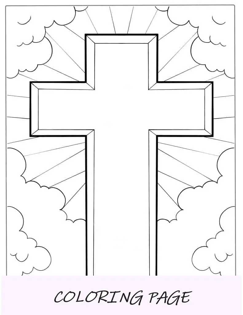 Folha para colorir cruzada fácil para crianças
