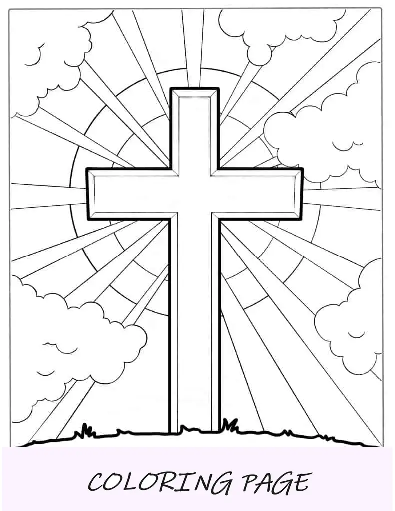 Página para colorir cruzada fácil para crianças