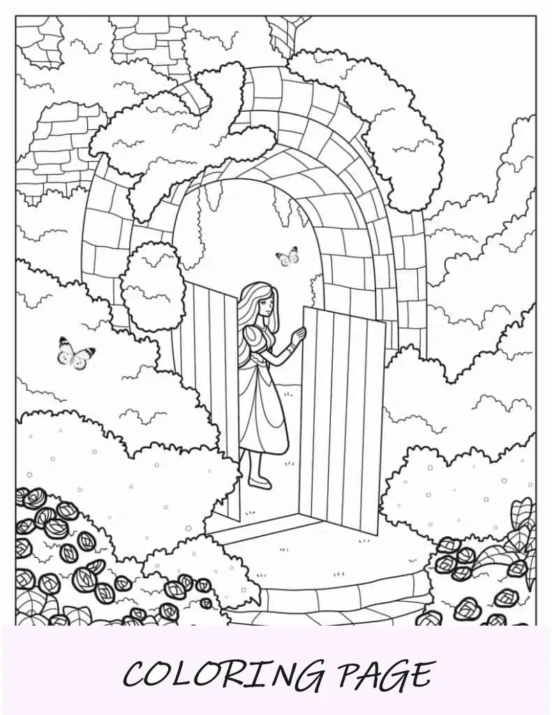 Jardín de ensueño encantado para colorear