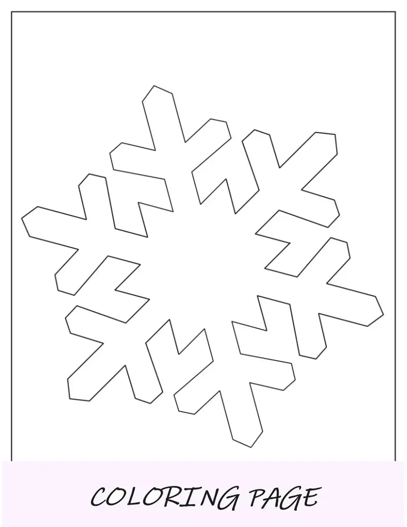 Modelo de floco de neve estrela hexagrama de duas meia página