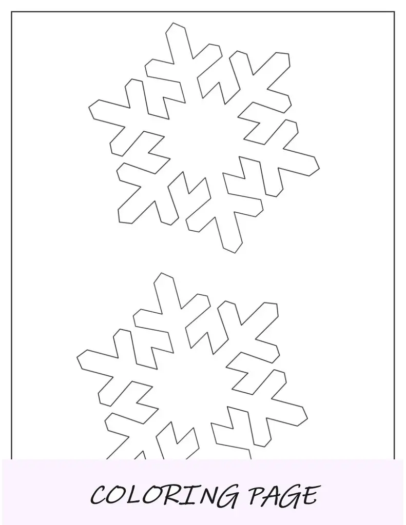 Modelo médio de floco de neve estrela hexagrama de duas meia página