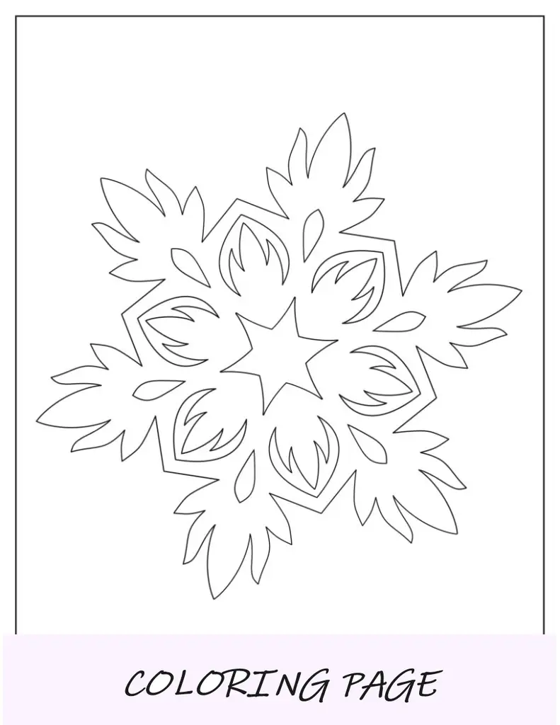 Modelo de floco de neve com padrão de lótus de meia página
