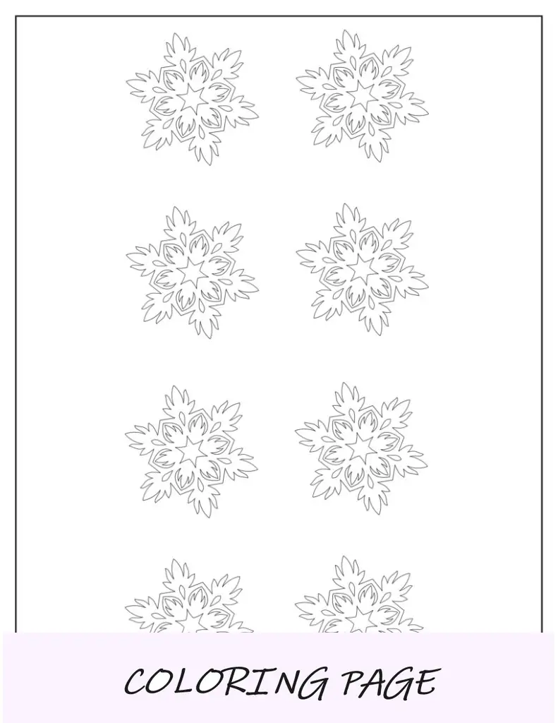 Modelo de floco de neve com padrão de flor de página inteira