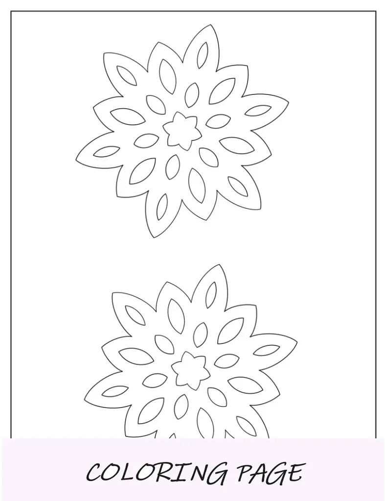 Modelo de floco de neve com padrão de flor médio