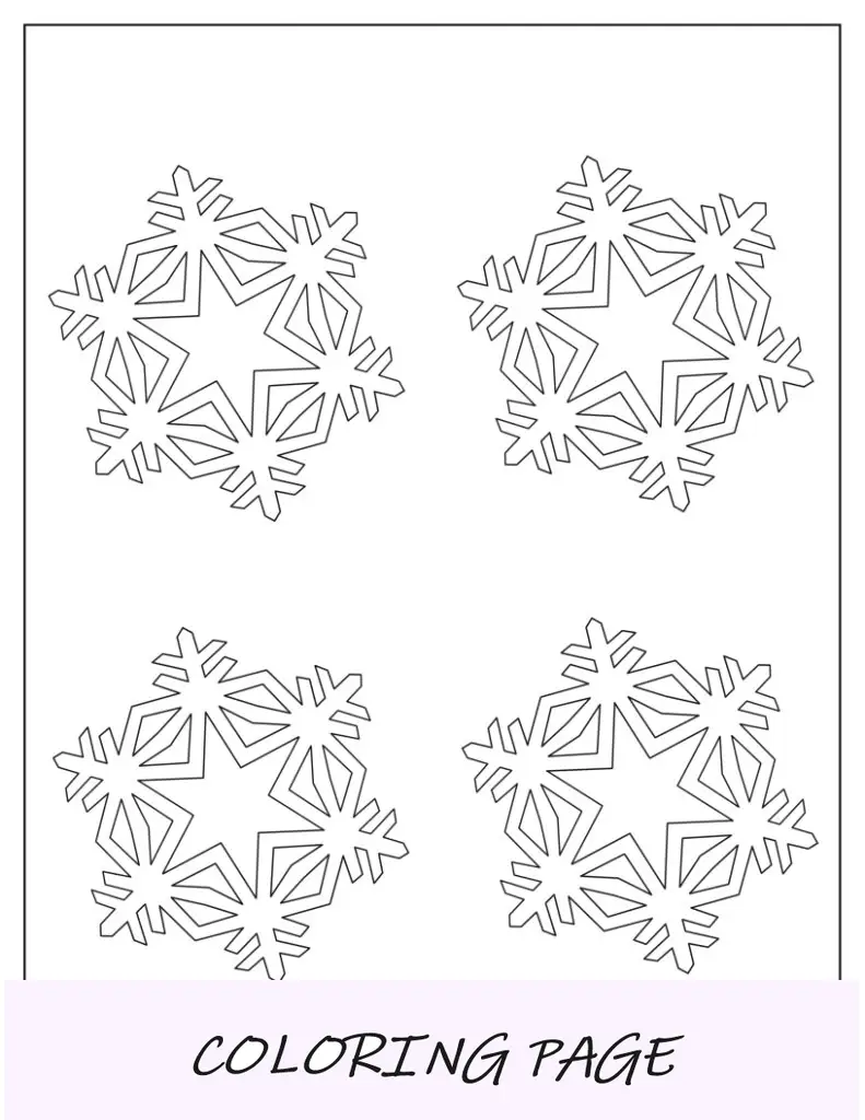Modelo de floco de neve de estrela pequena
