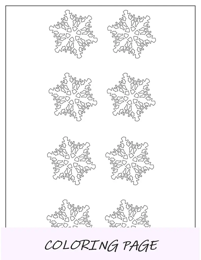 Modelo de floco de neve detalhado de página inteira