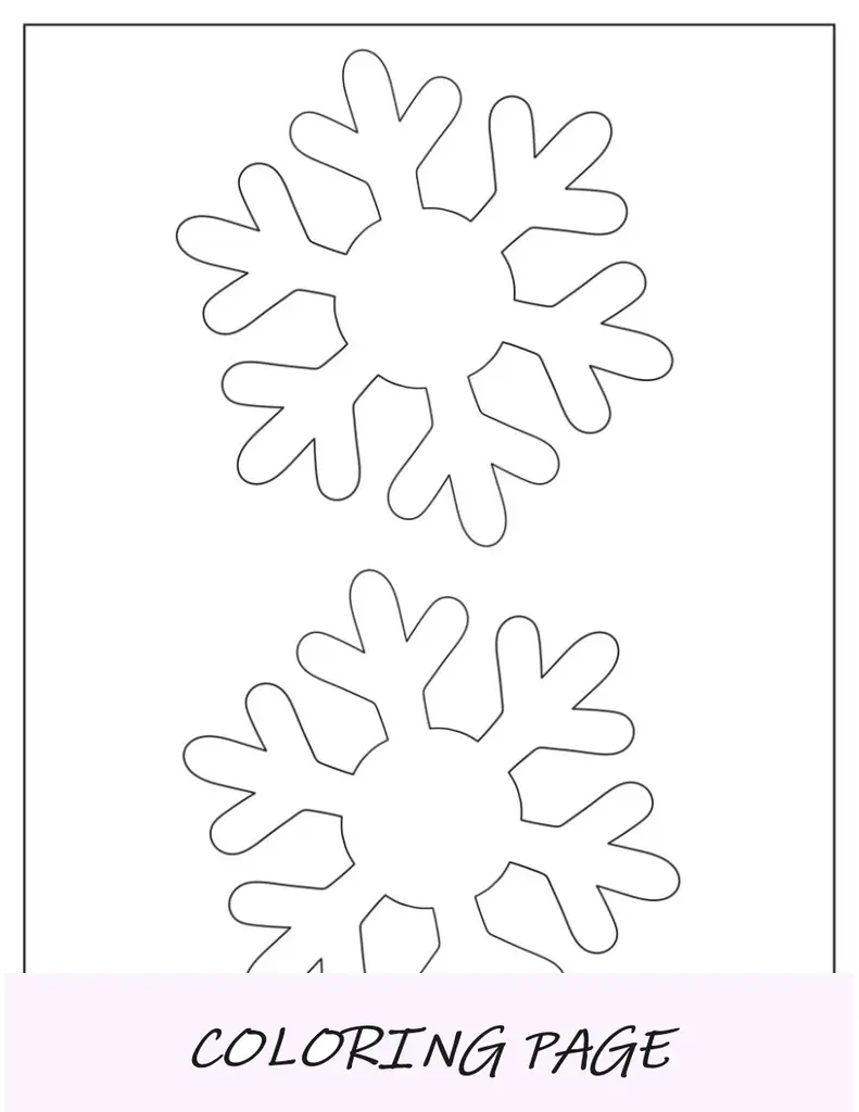 Modelo de floco de neve médio e fofo para crianças