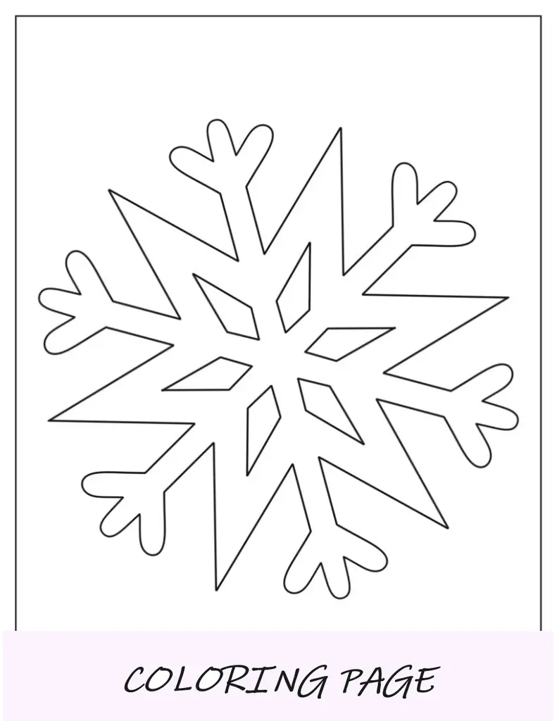 Modelo de floco de neve de cristal de duas meia página