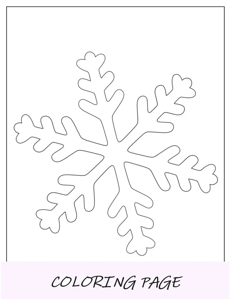 Modelo básico de floco de neve de duas meias páginas