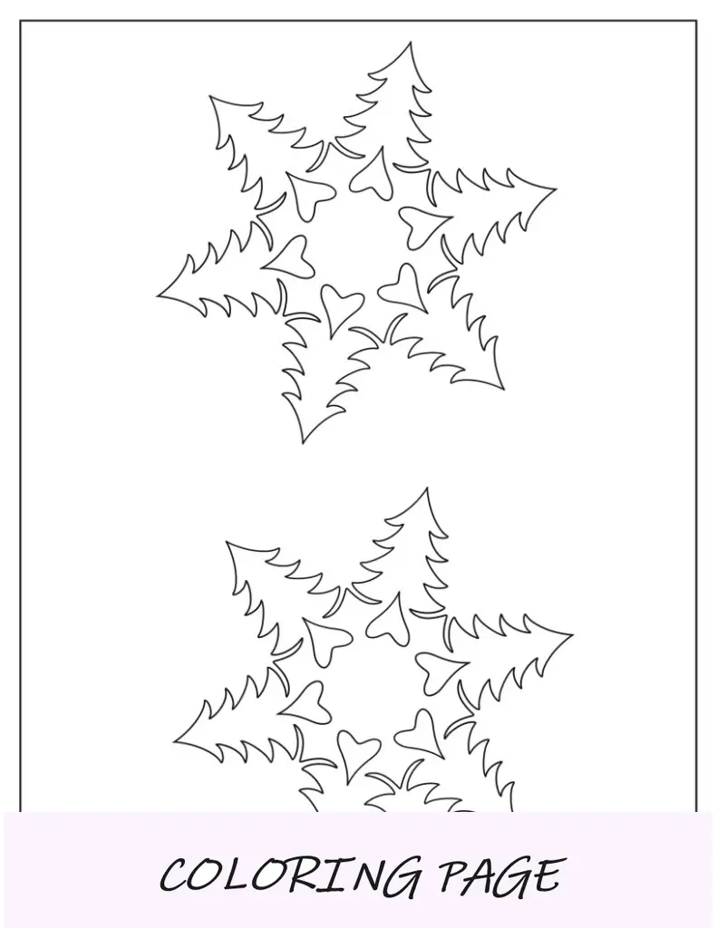Modelo médio de floco de neve com padrão de árvore de Natal