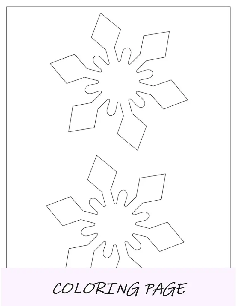 Modelo de floco de neve com borda de diamante médio