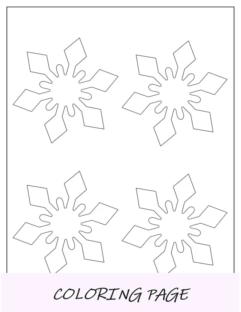 Modelo de floco de neve com borda de diamante pequeno