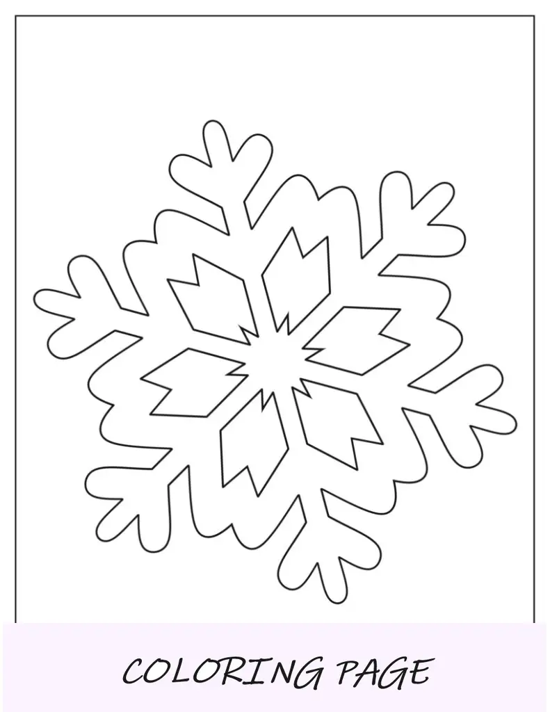 Modelo de floco de neve Sakura de meia página com duas páginas