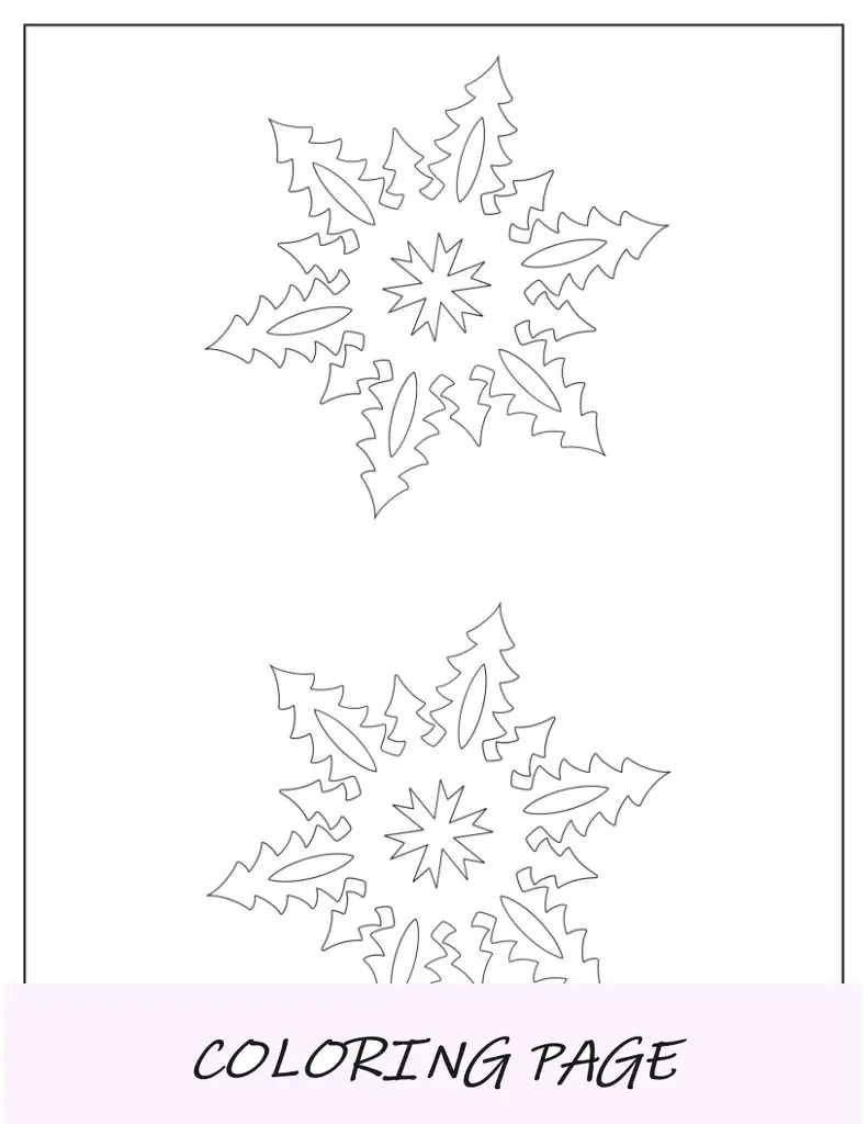 Modelo de floco de neve com borda pontiaguda média