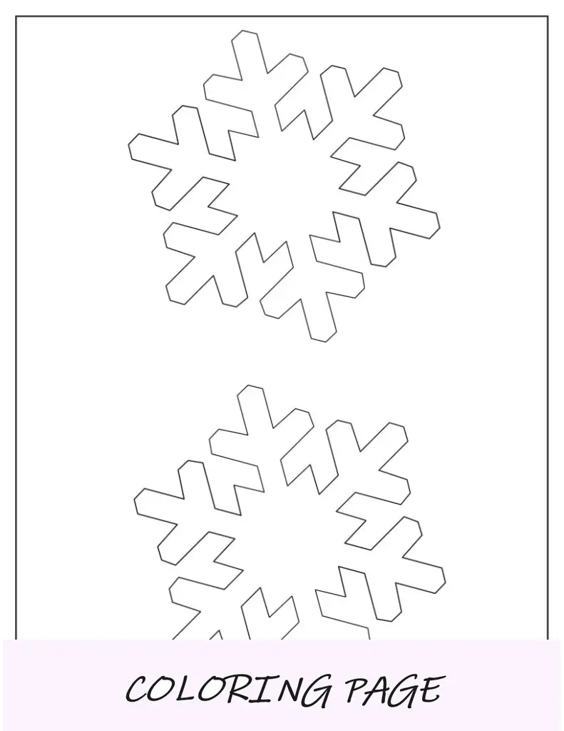 Modelo de padrão de floco de neve de ponta média