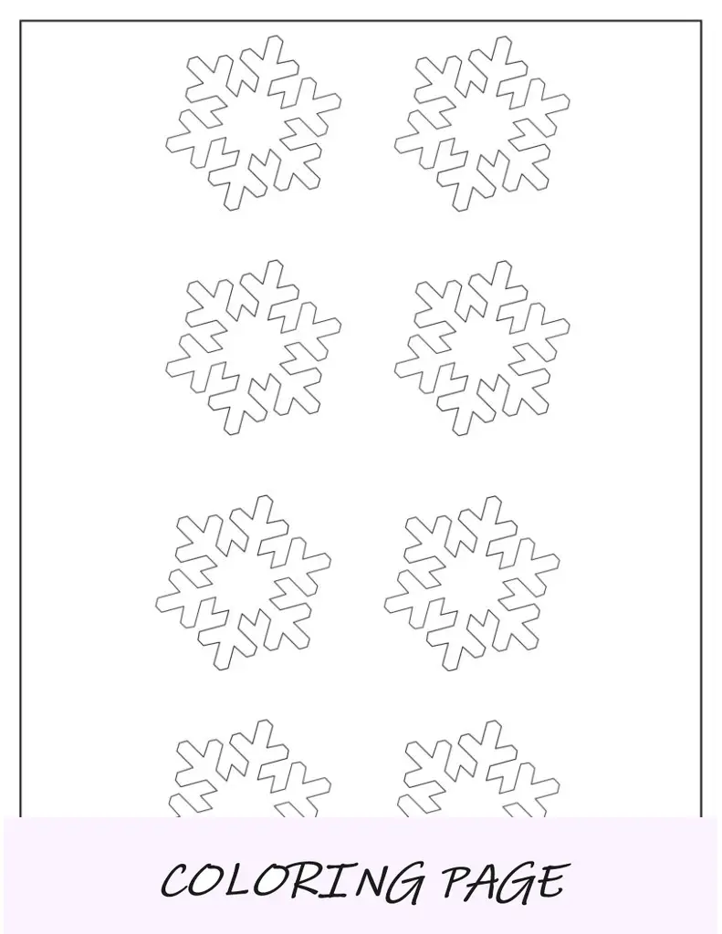 Modelo de floco de neve tradicional de página inteira