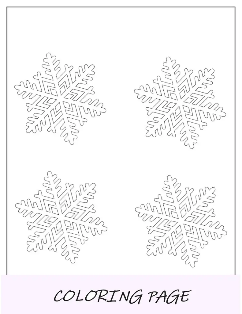 Modelo de floco de neve tradicional pequeno