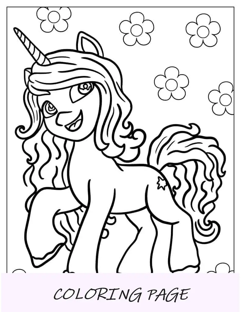 Folha para colorir do unicórnio My Little Pony Izzy Moonbow