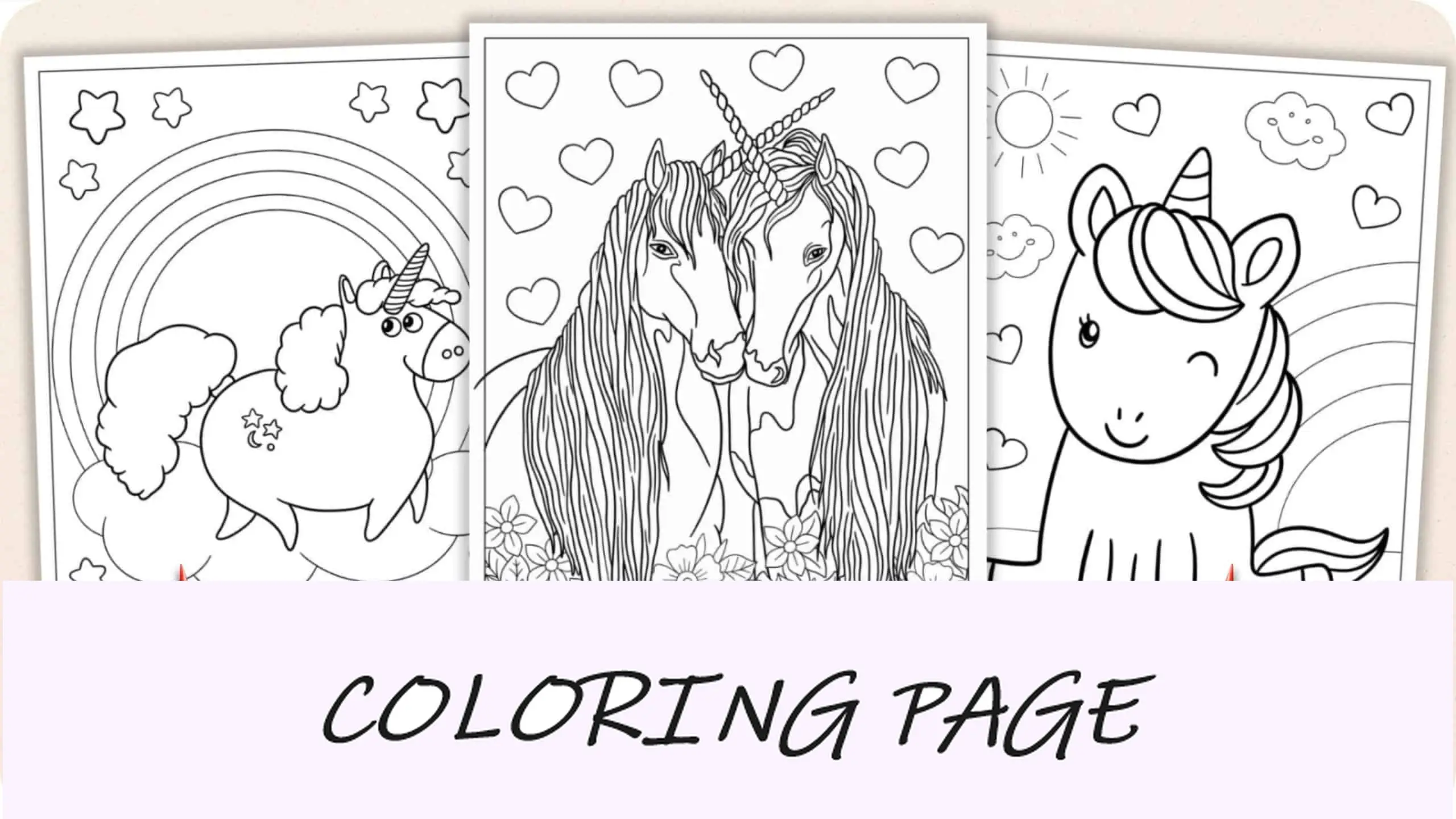 Imagem em destaque de páginas para colorir de unicórnio