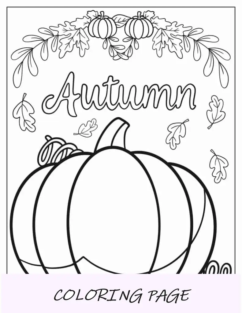Página para colorear de calabaza gigante
