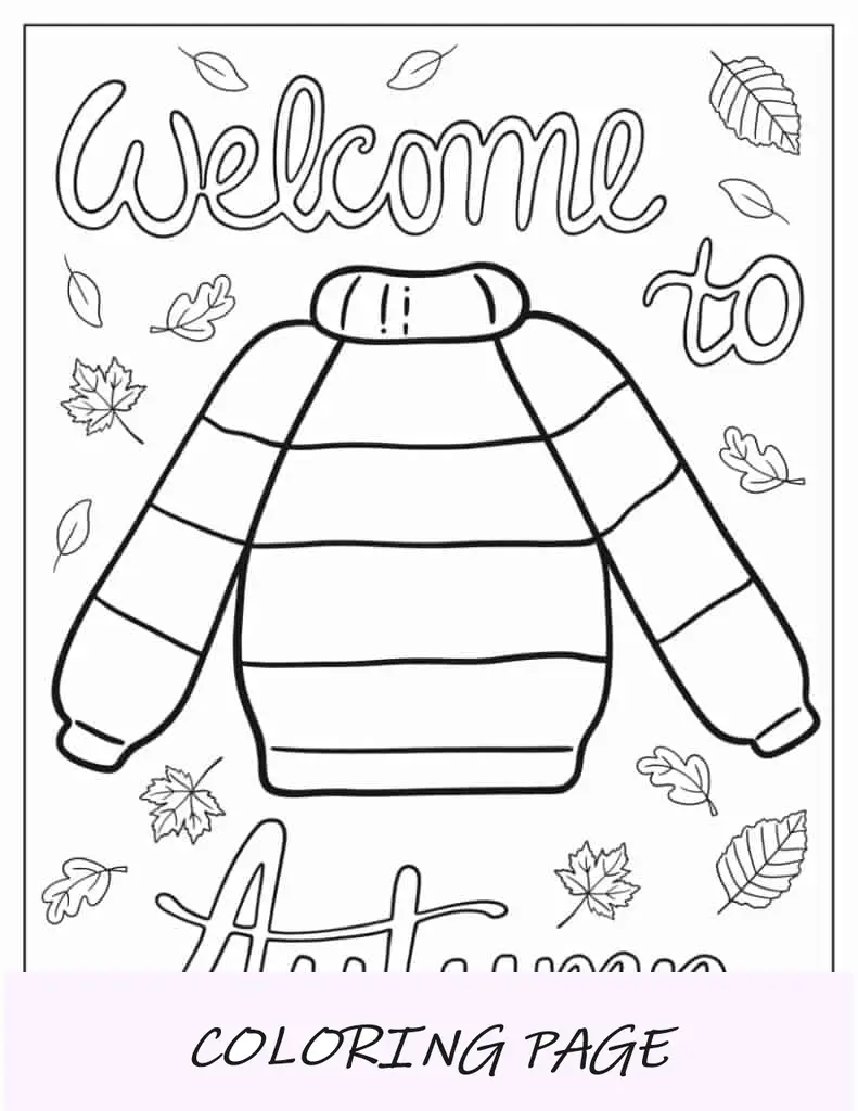 Bienvenido al suéter de otoño