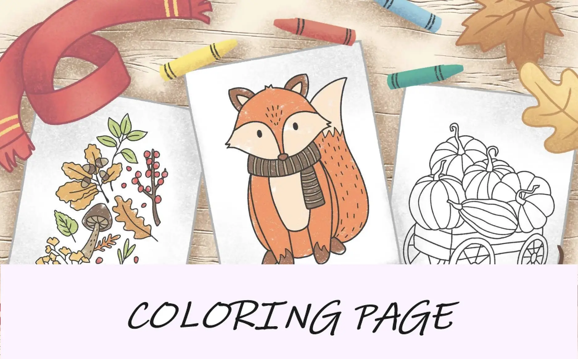 imagen destacada de páginas para colorear de otoño