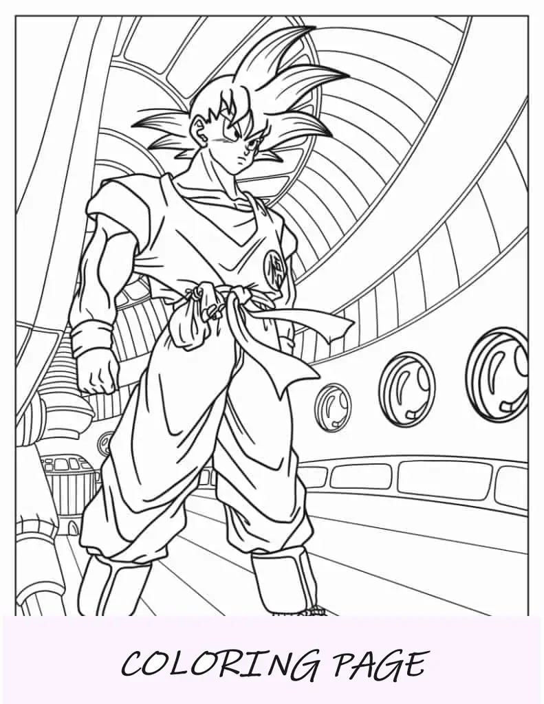 Goku all'interno del dirigibile