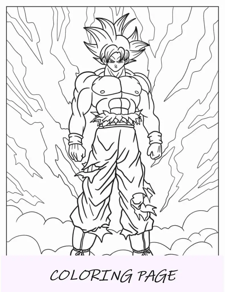 Goku con gli abiti strappati dalla battaglia