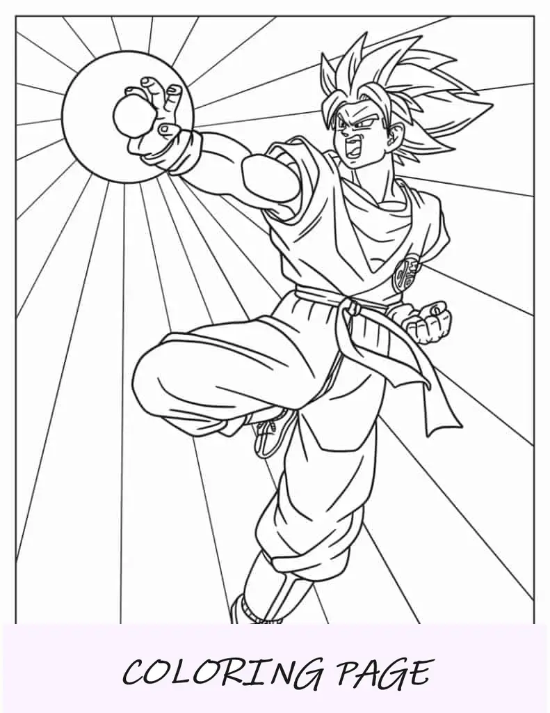 Goku in Super Saiyan usa il Ki Blast
