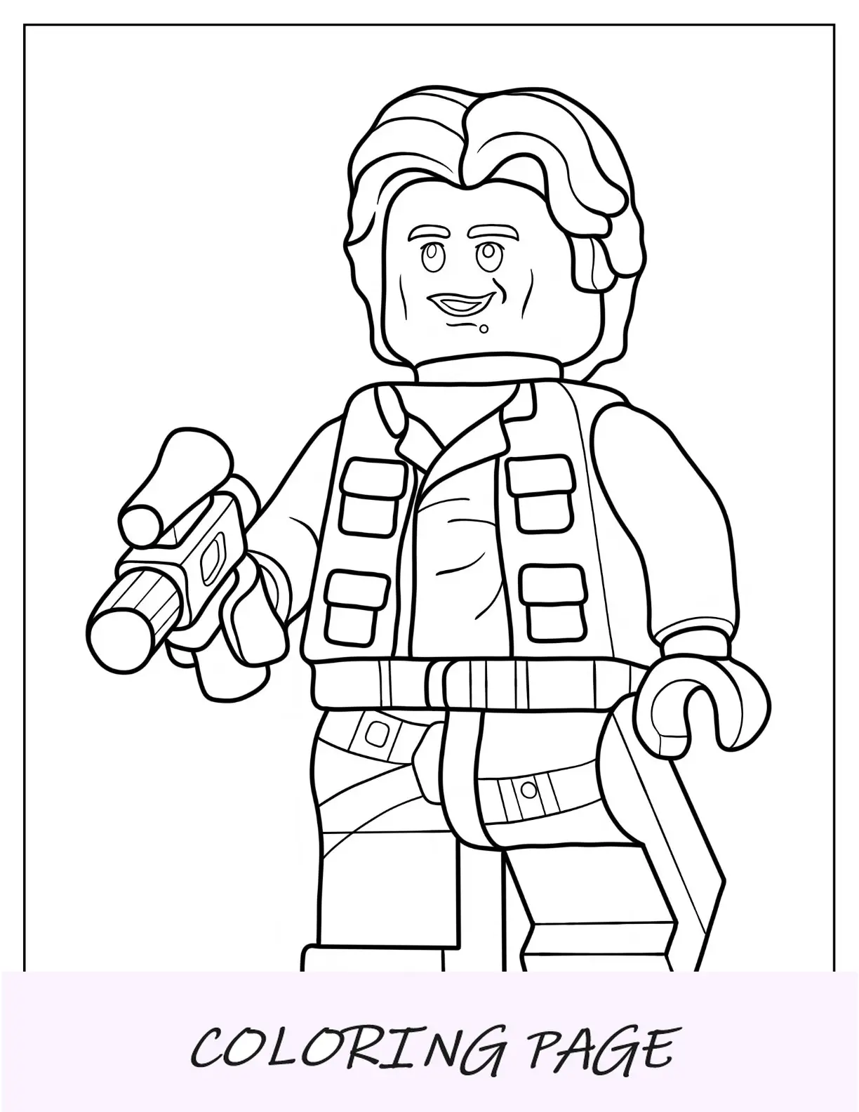 Lego Star Wars Para Colorear De Han Solo Para Preescolares