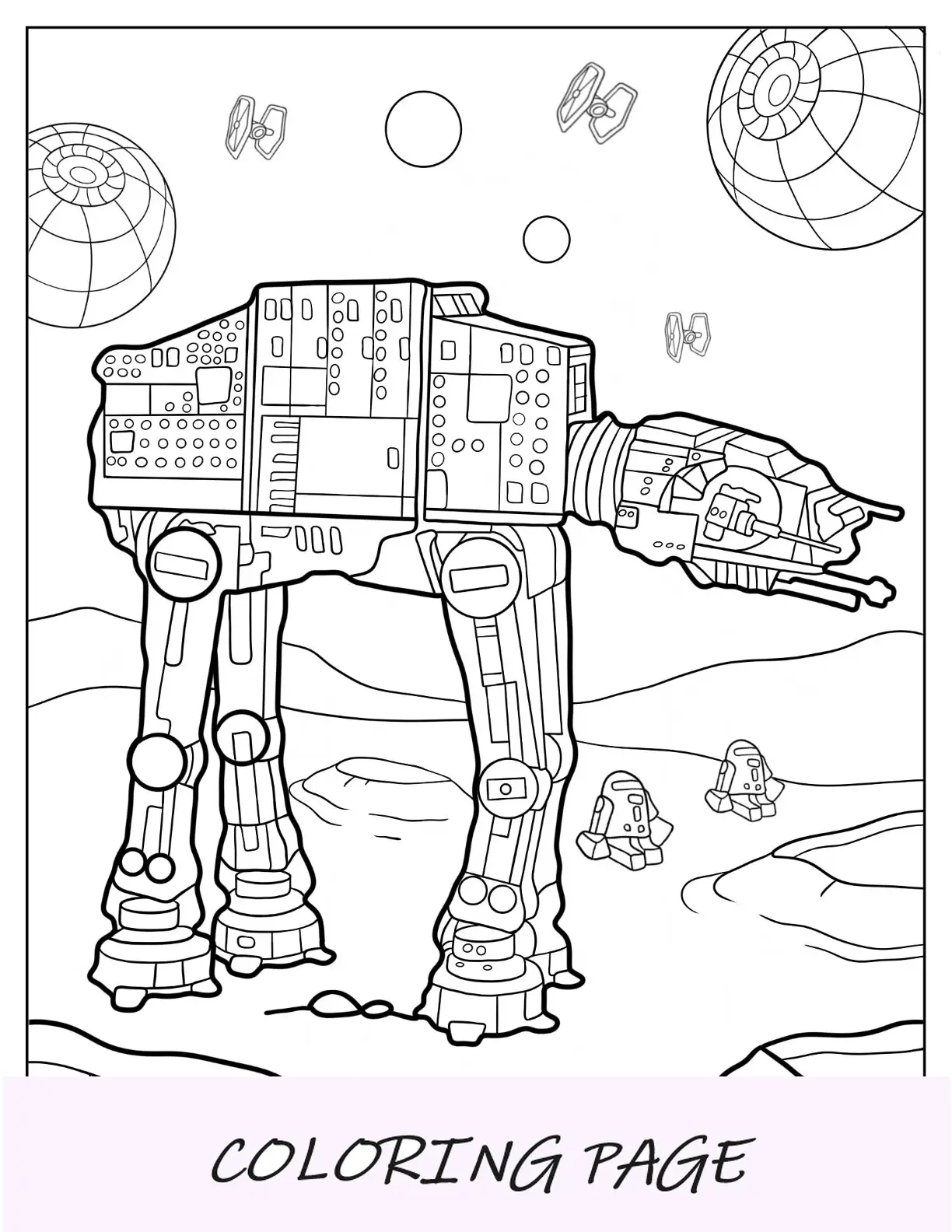 Lego Star Wars Para Colorear De AT AT