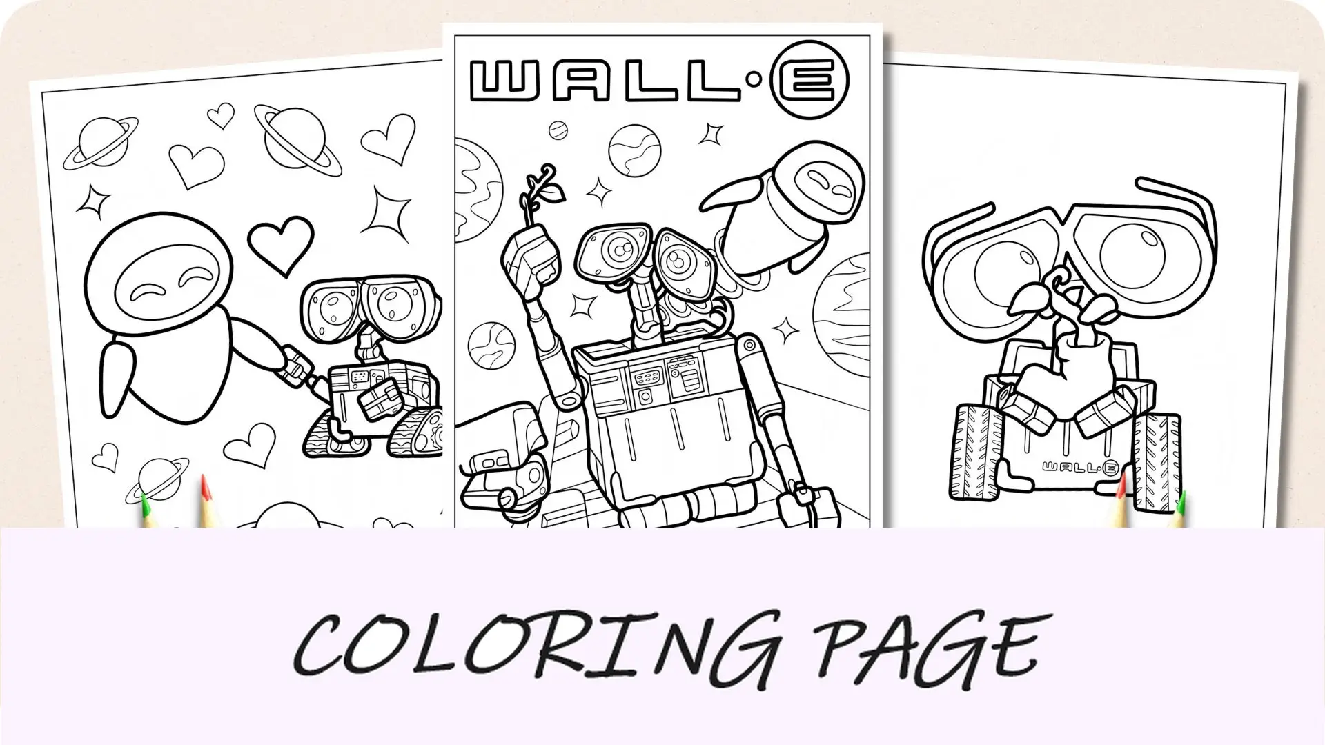 Dibujos para colorear de Wall-E Imagen destacada