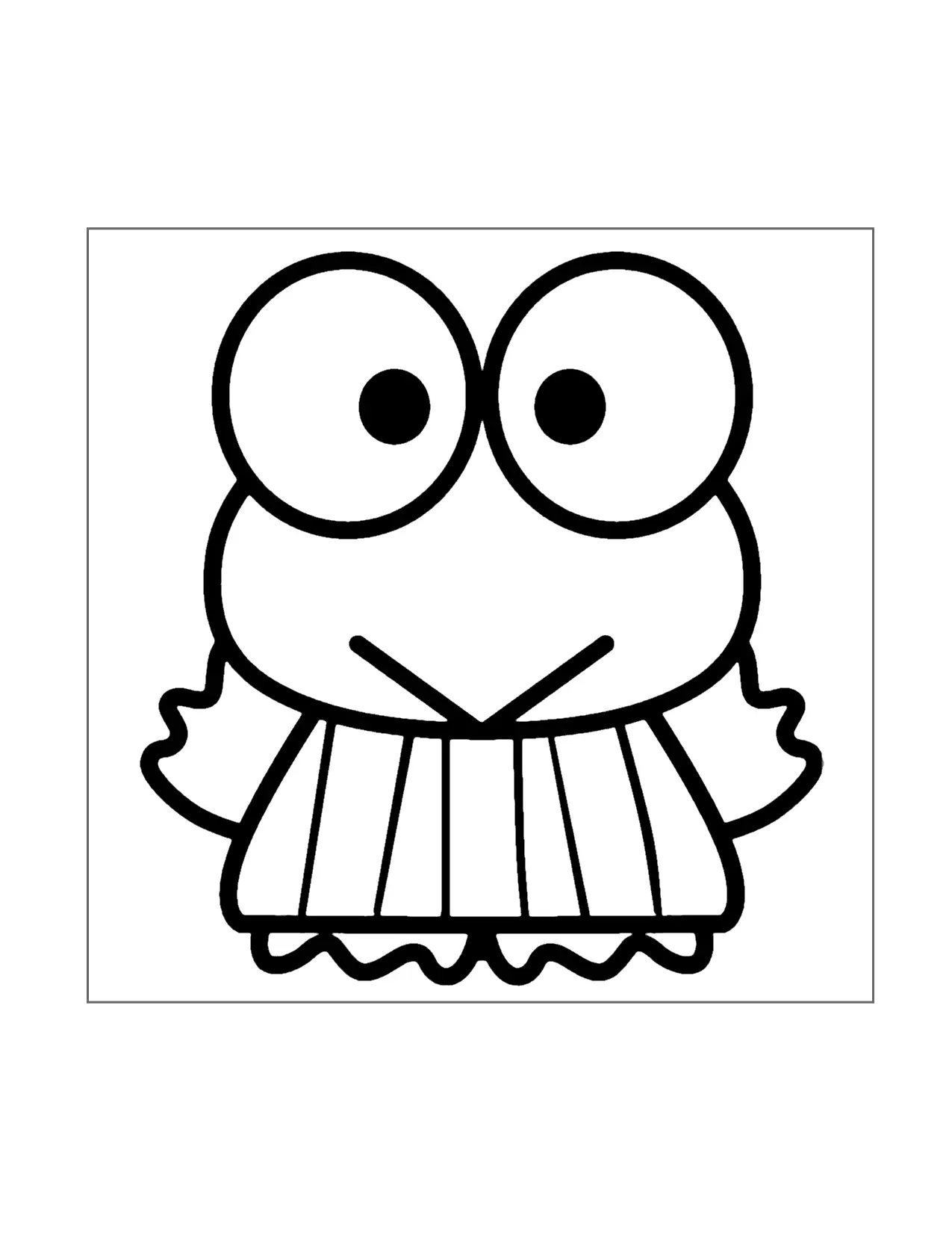 Hi Keroppi Coloring Page