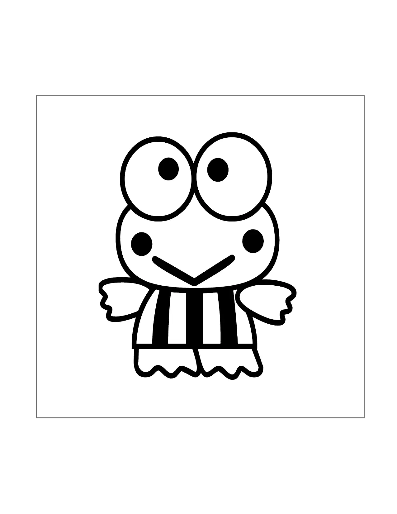 Cute Keroppi Coloring Page